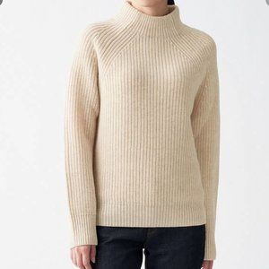 Muji - Yak Wool Blend Knit Mockneck Sweater